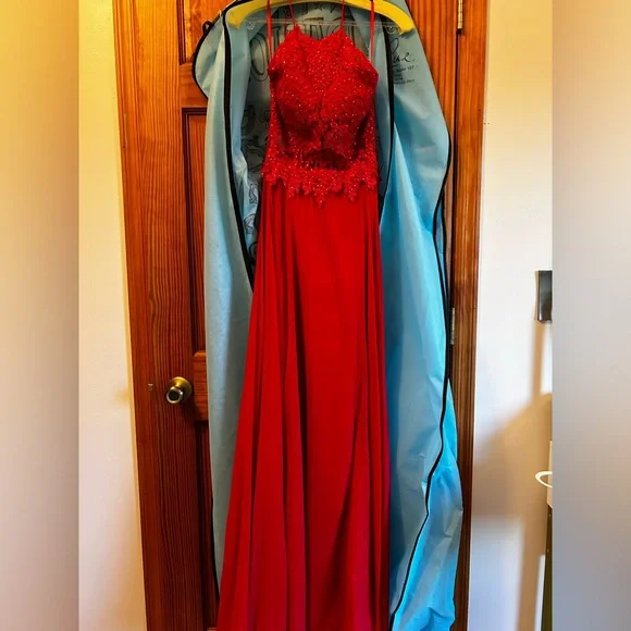Dresses | Red Prom Dress From Blue By Atlas Bridal Fits Like A Small |  Poshmark